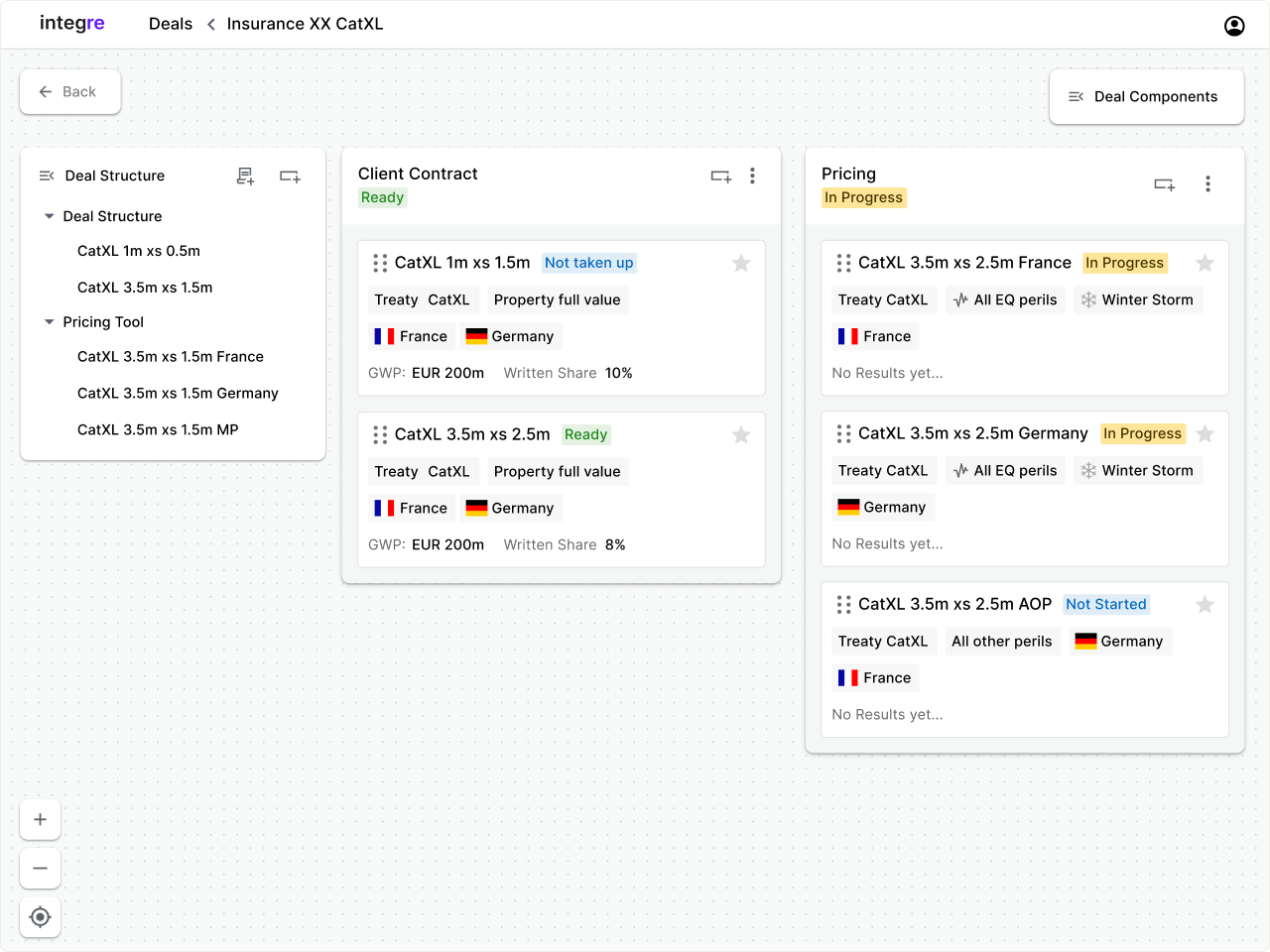 Screenshot of software