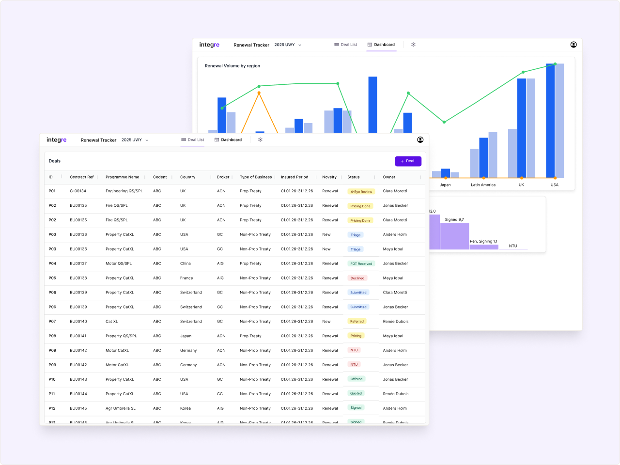Screenshot of software